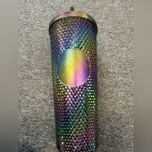 Starbucks Fall 2023 Oil Slick Rainbow Studded Cold Cup Tumbler - 24oz - New